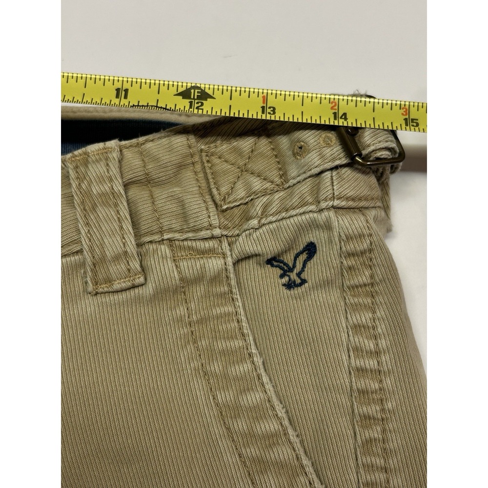 Vintage American Eagle Khaki Wide Leg Pants Womens 26 Low Rise Utility‎ Trousers - Picture 12 of 15